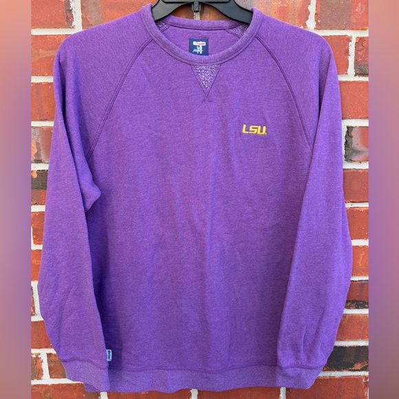 Johnnie-O Freeman LSU Tigers Long Sleeve Large Crew Neck Soft Purple Sweatshirt